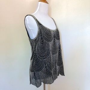 NWT Joie Devani Beaded Silk Chiffon Tank